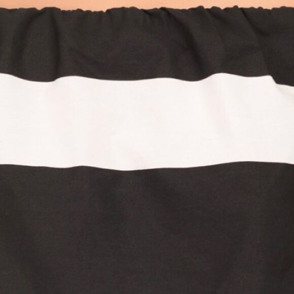 ZARA Strapless Striped Cropped Off Shoulder Blouse Black White XS - Picture 4 of 11